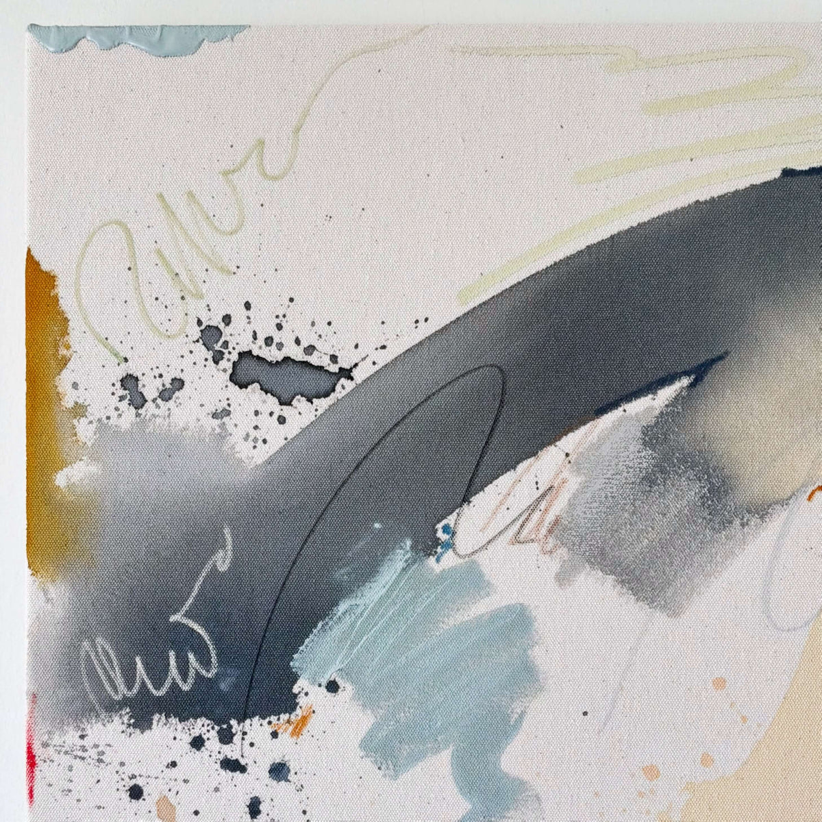 Low Sky – 24" x 30" – Acrylic and mixed media abstract painting on canvas