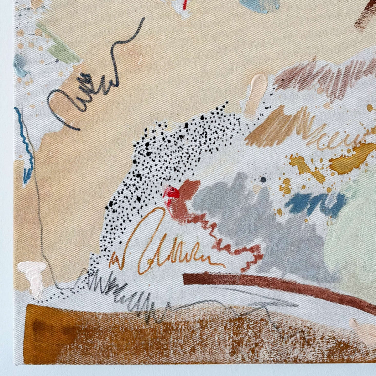 Low Sky – 24" x 30" – Acrylic and mixed media abstract painting on canvas