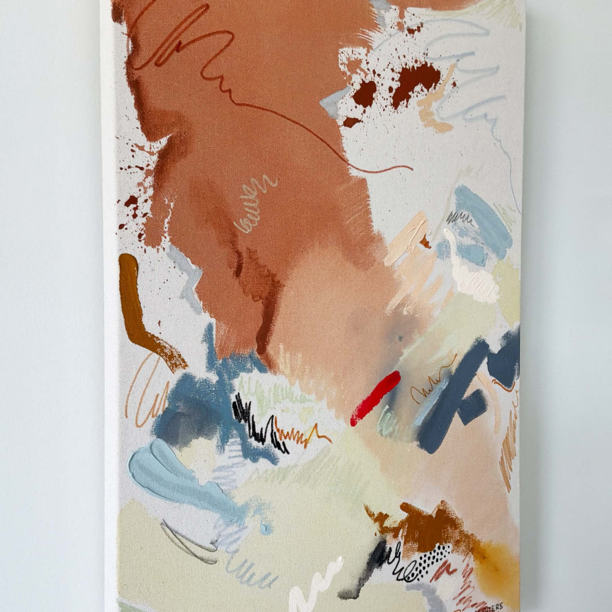 Groundwork – 20" x 30" – Acrylic and mixed media abstract painting on canvas