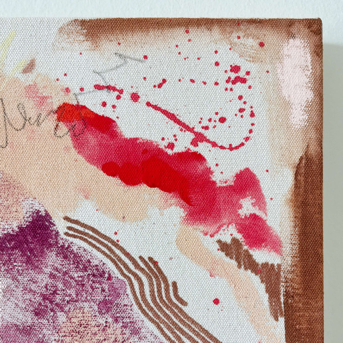 Bruised 12" x 12" – Acrylic and mixed media abstract painting on canvas