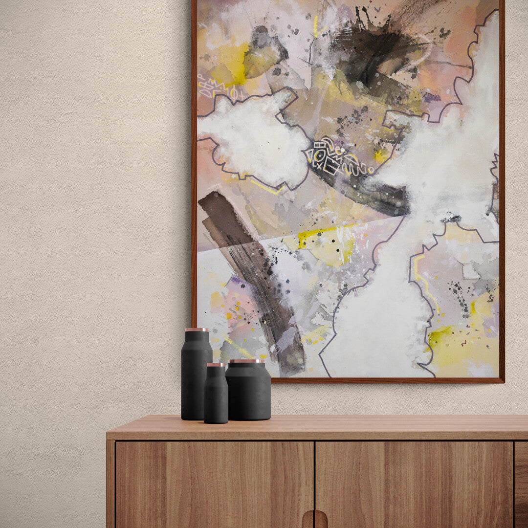Don't forget to breathe (30" x 40") - #3 of 3 - Acrylic and mixed media on canvas