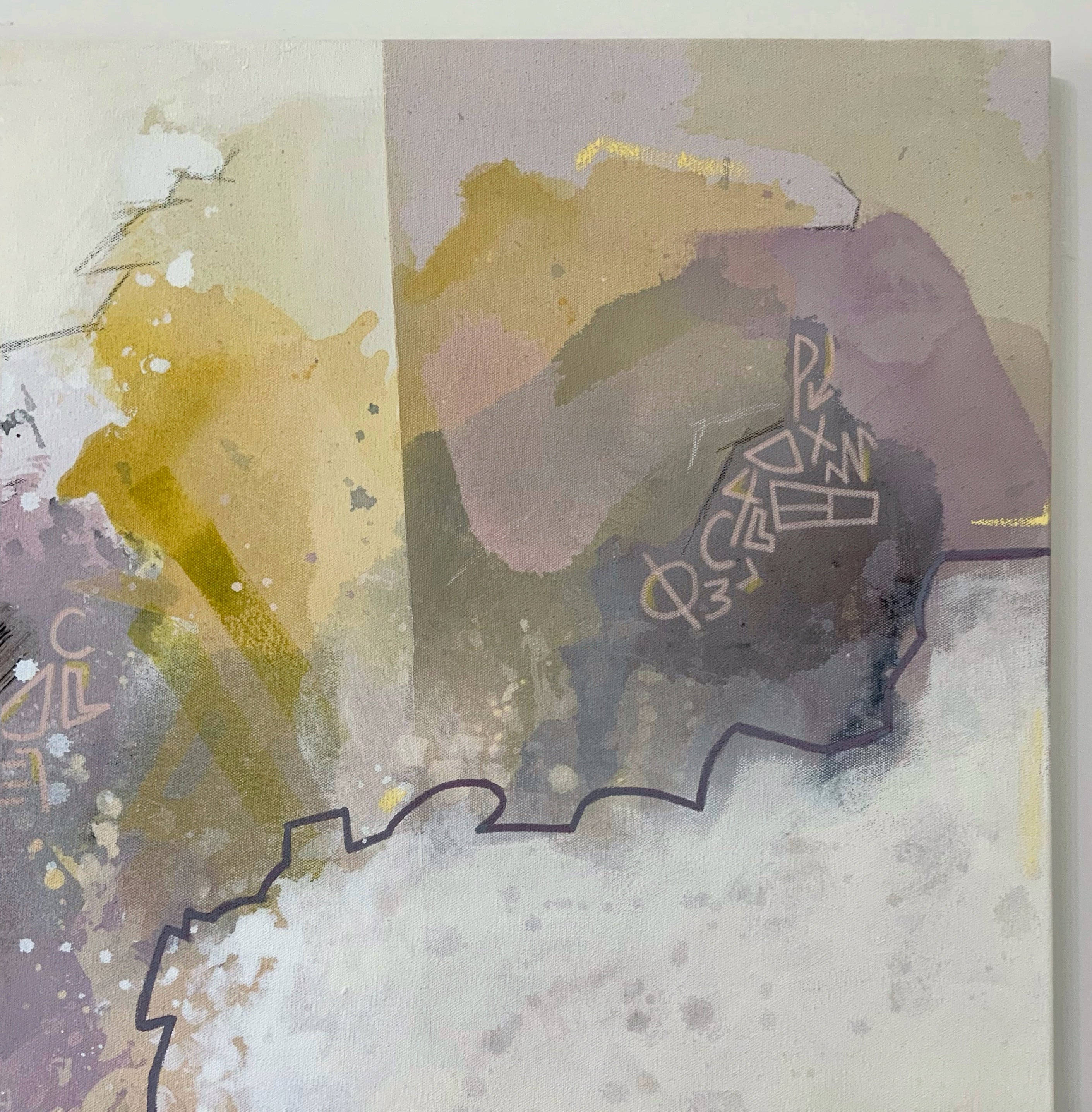 Don't forget to breathe (36" x 36") - #2 of 3 - Acrylic and mixed media on canvas