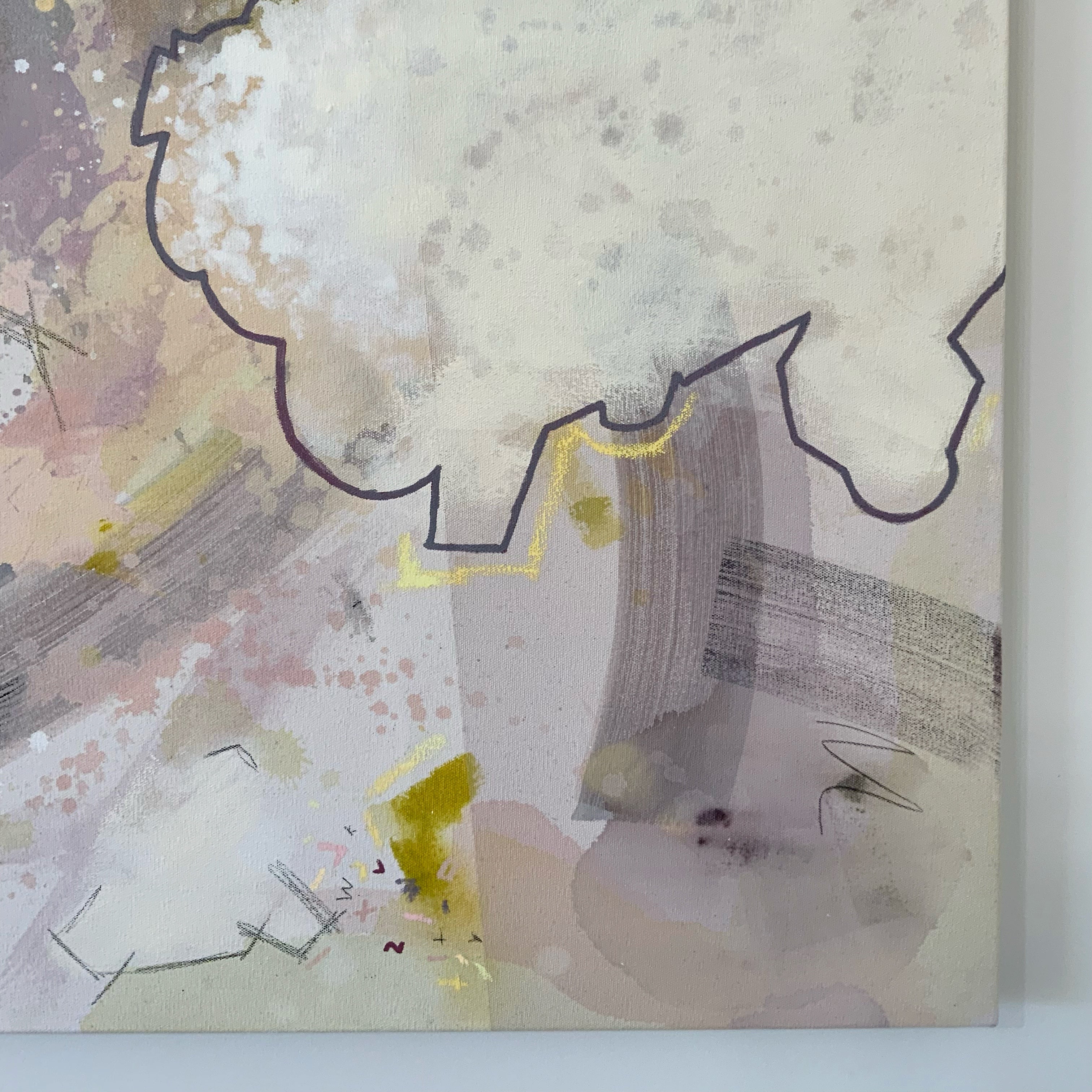 Don't forget to breathe (36" x 36") - #2 of 3 - Acrylic and mixed media on canvas