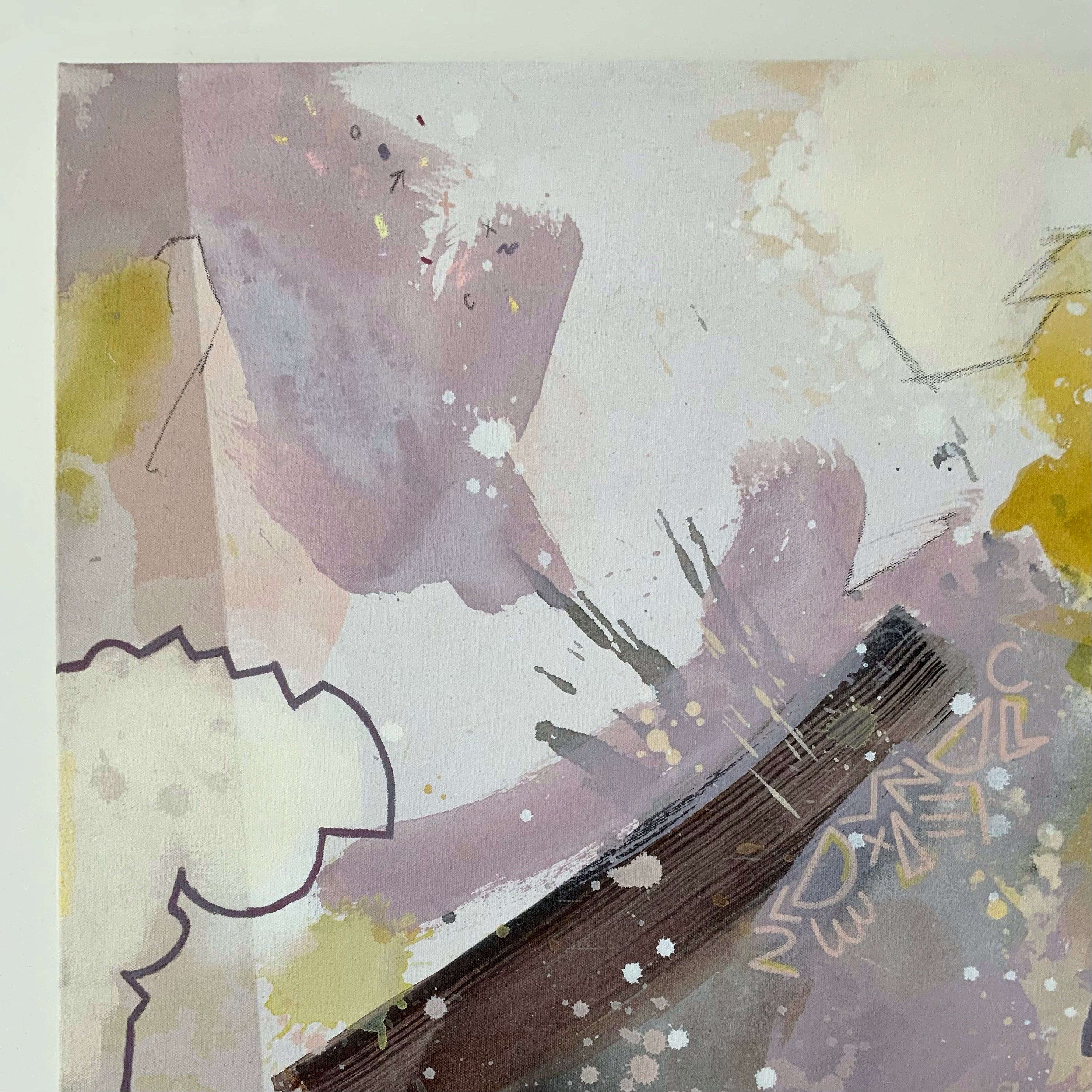 Don't forget to breathe (36" x 36") - #2 of 3 - Acrylic and mixed media on canvas
