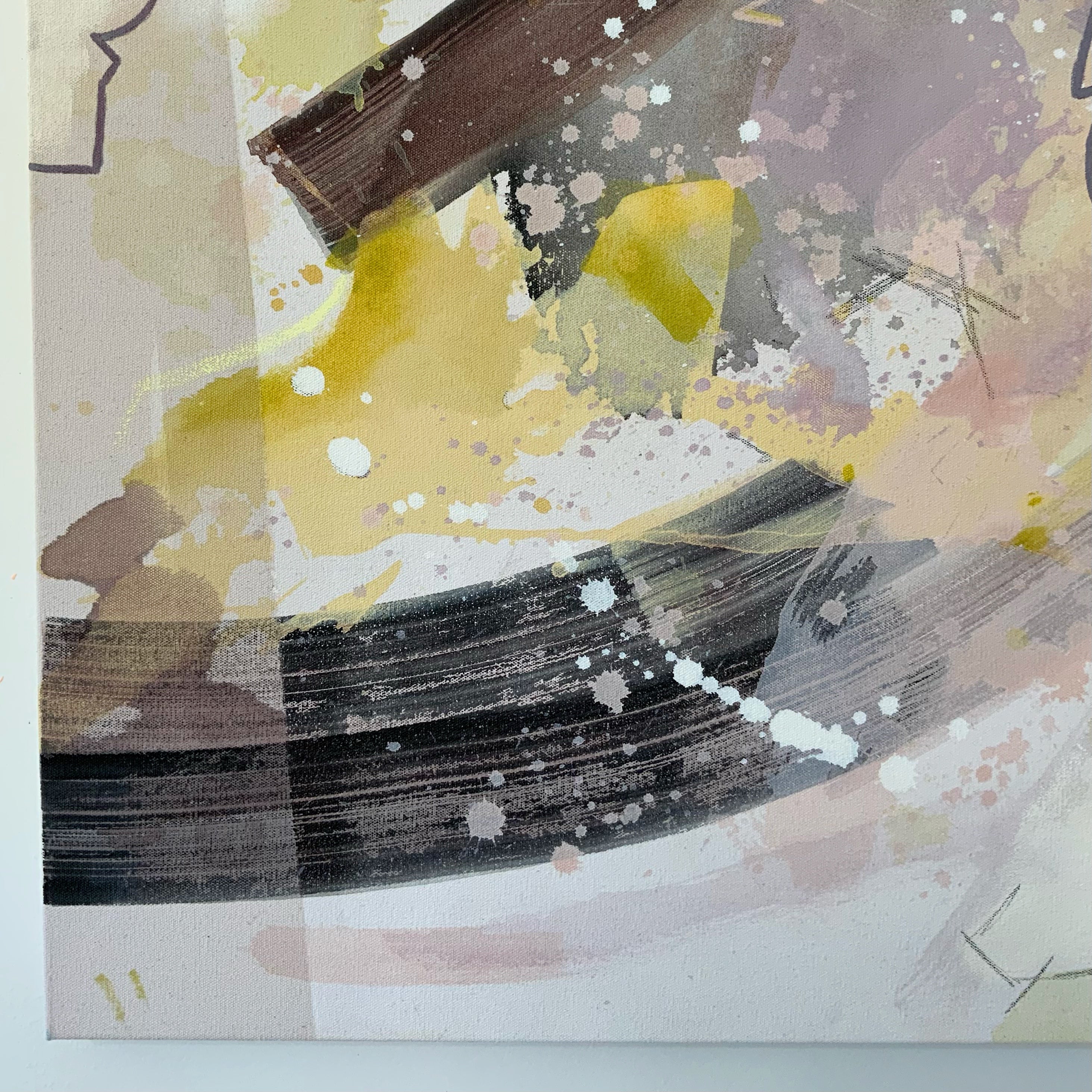 Don't forget to breathe (36" x 36") - #2 of 3 - Acrylic and mixed media on canvas