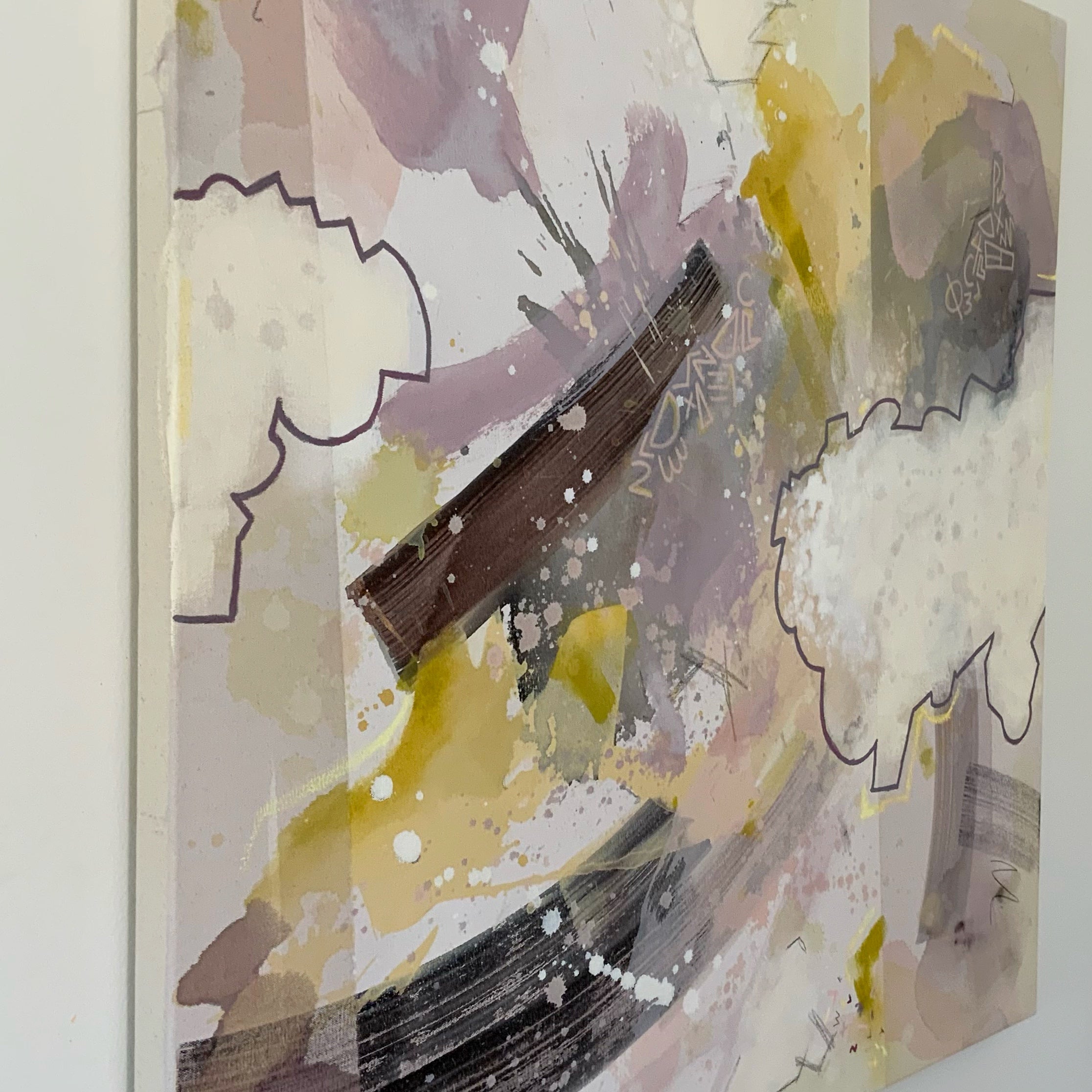 Don't forget to breathe (36" x 36") - #2 of 3 - Acrylic and mixed media on canvas
