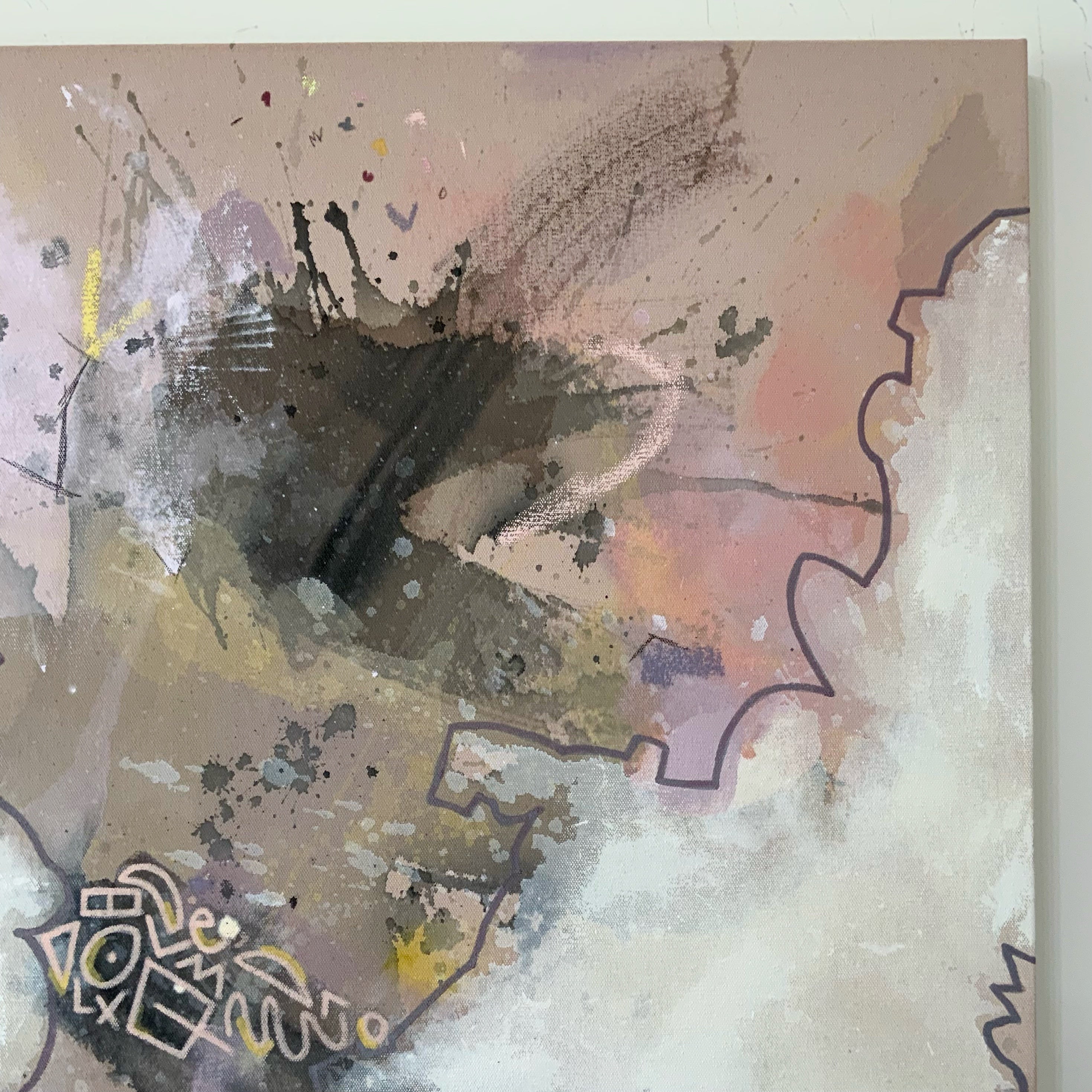 Don't forget to breathe (30" x 40") - #3 of 3 - Acrylic and mixed media on canvas