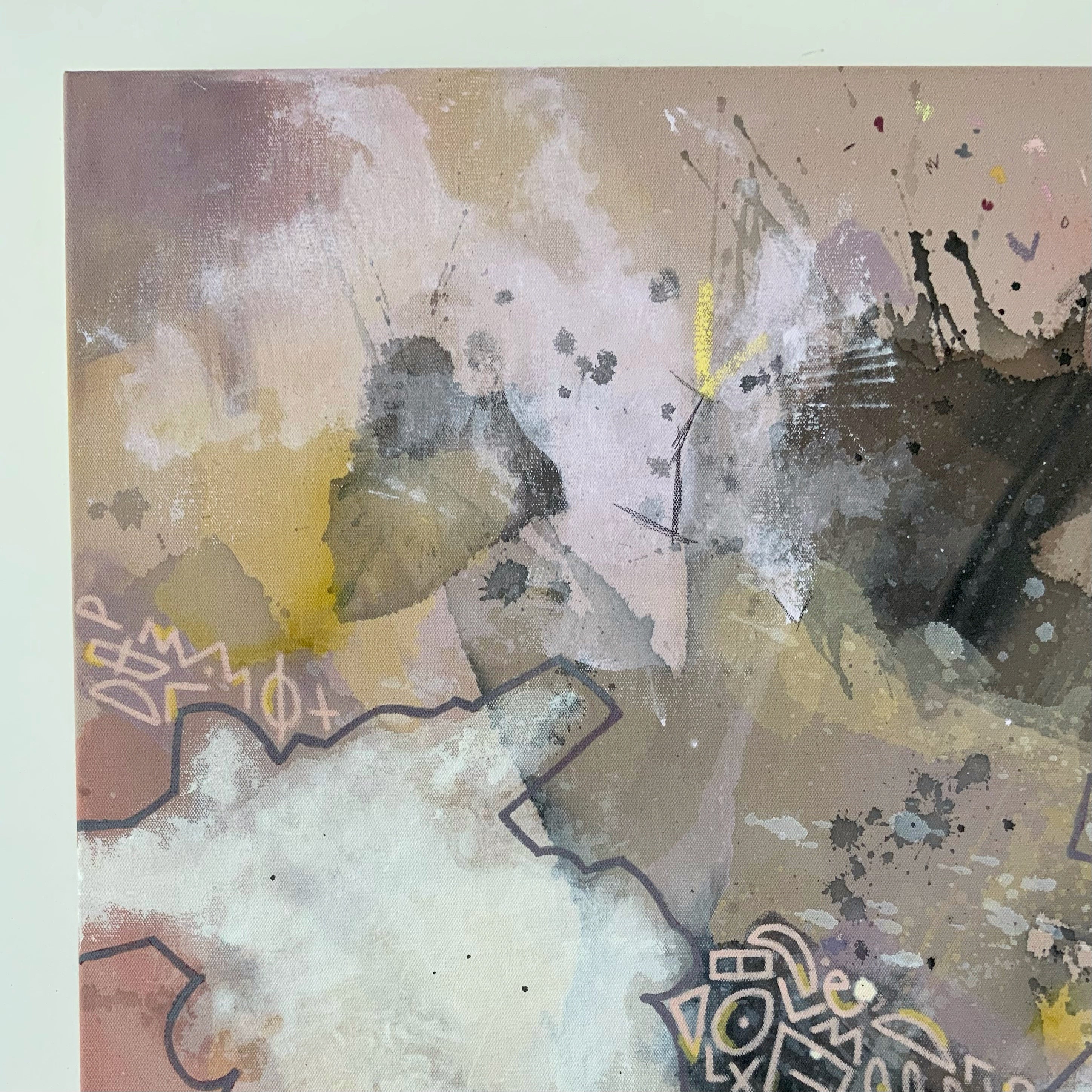 Don't forget to breathe (30" x 40") - #3 of 3 - Acrylic and mixed media on canvas