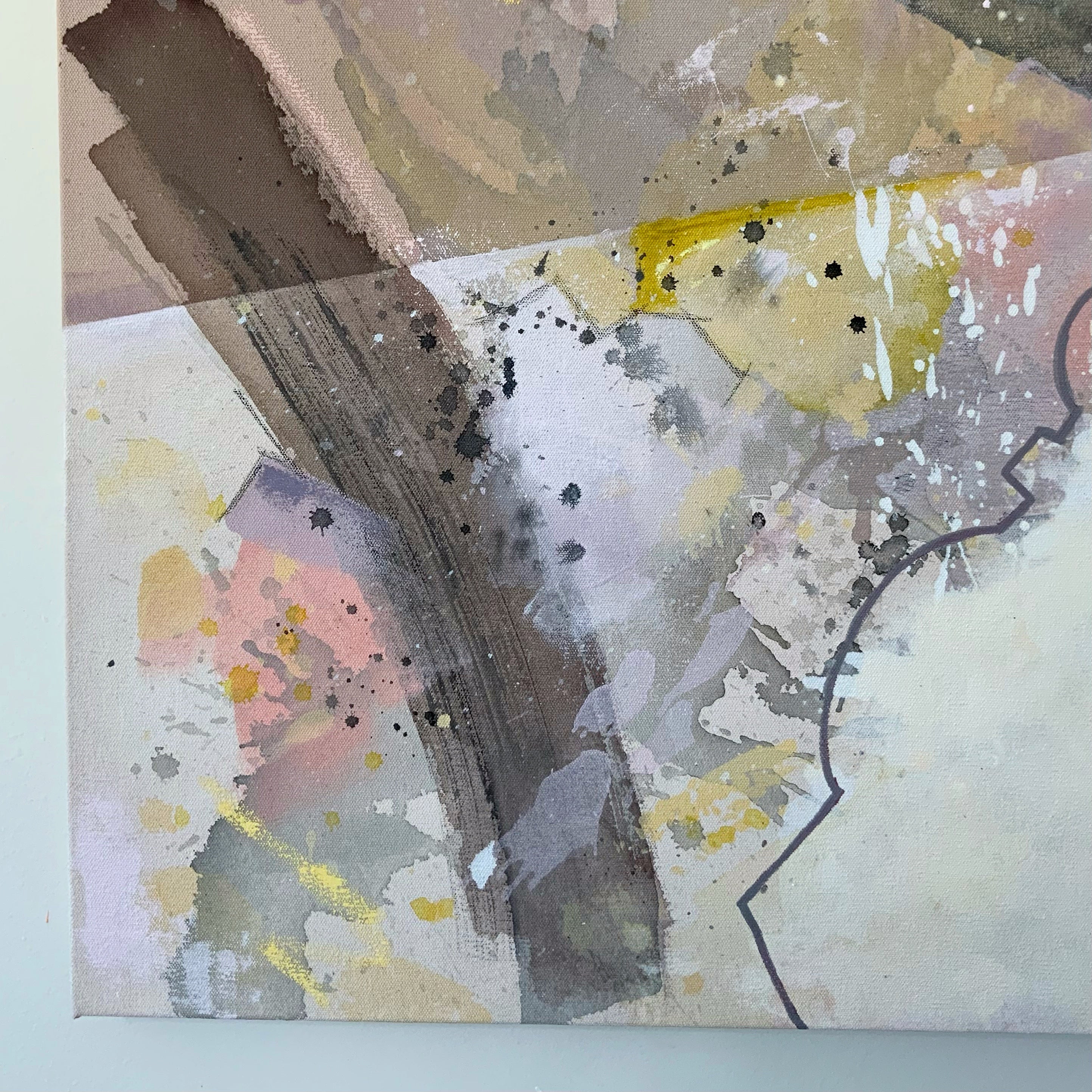 Don't forget to breathe (30" x 40") - #3 of 3 - Acrylic and mixed media on canvas