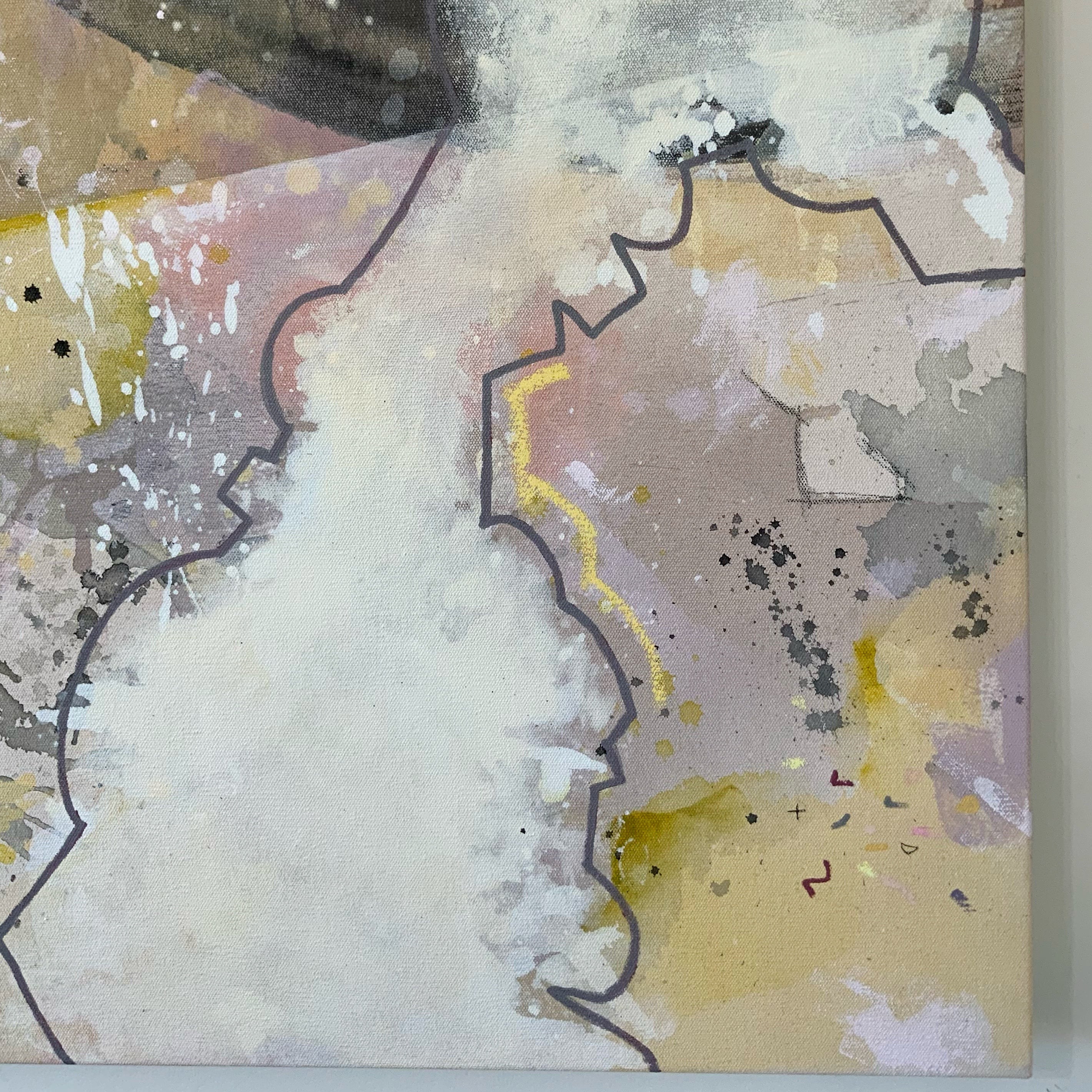 Don't forget to breathe (30" x 40") - #3 of 3 - Acrylic and mixed media on canvas