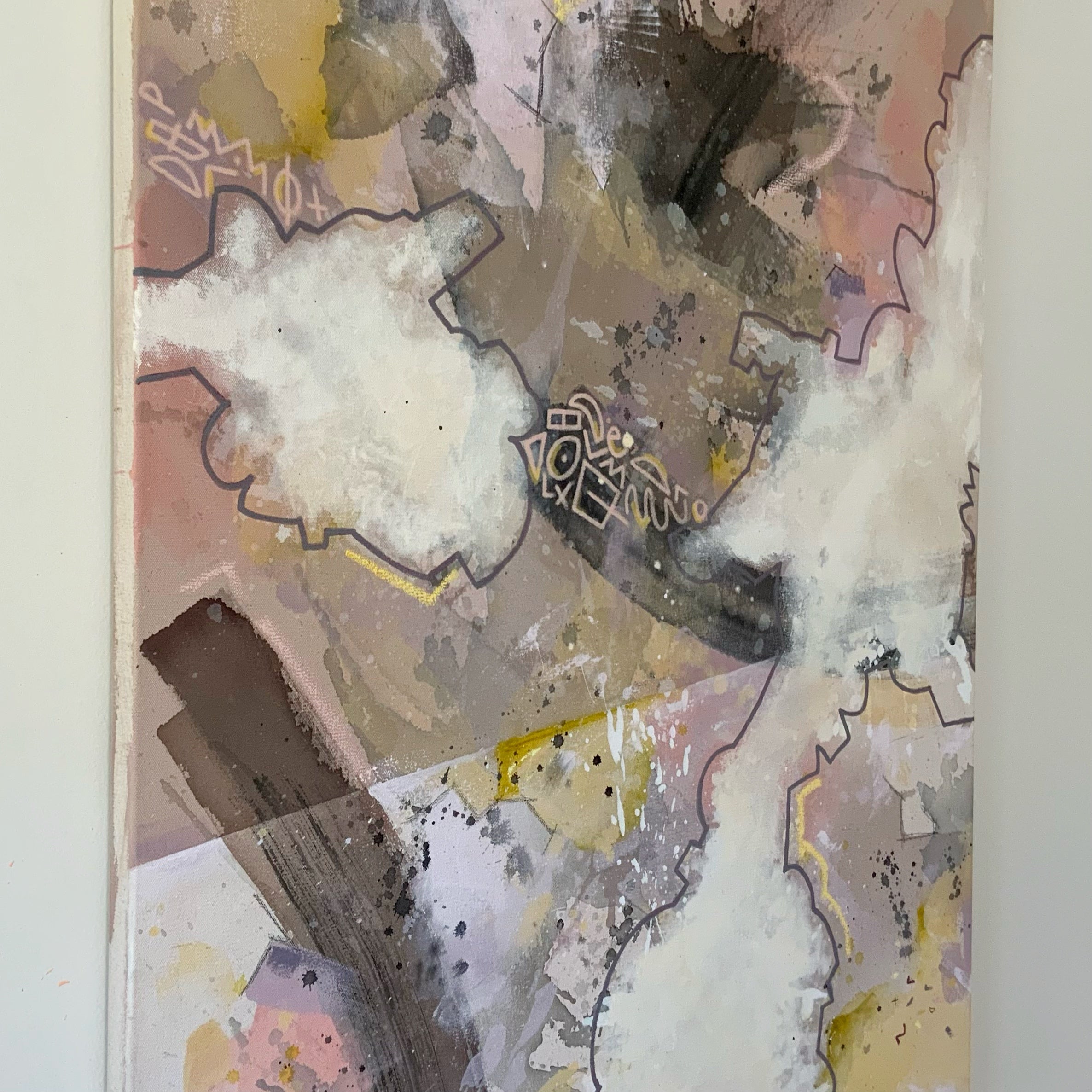 Don't forget to breathe (30" x 40") - #3 of 3 - Acrylic and mixed media on canvas