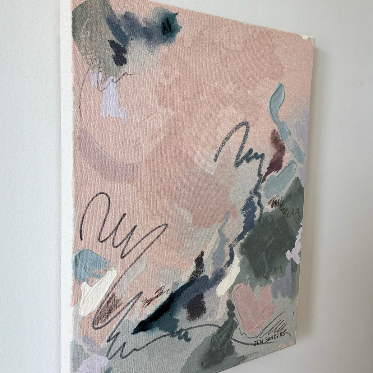 Sage Advice – 16" x 20" – Acrylic and mixed media abstract painting on canvas