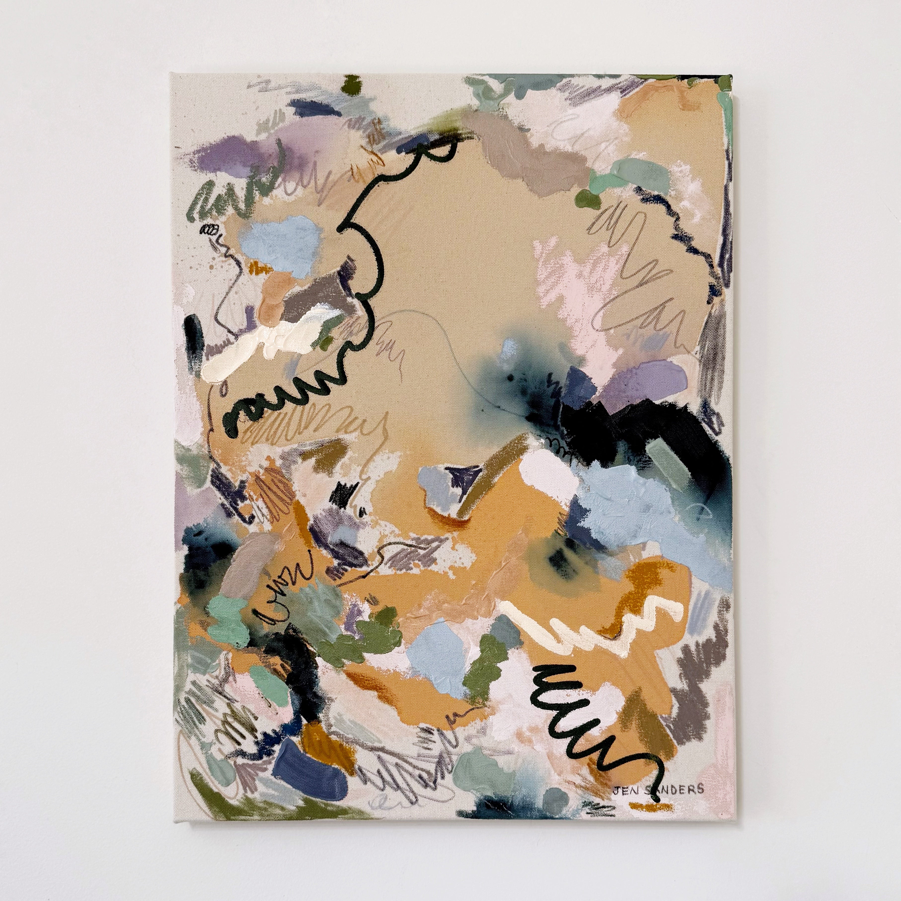 Clear Sight 18" x 24" – Acrylic and mixed media abstract painting on canvas