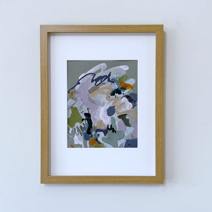 Out of Line #1 - 7.5" x 9.5" (artwork) – Mixed media on paper, matted and framed (size: 12.75" x 16.75")