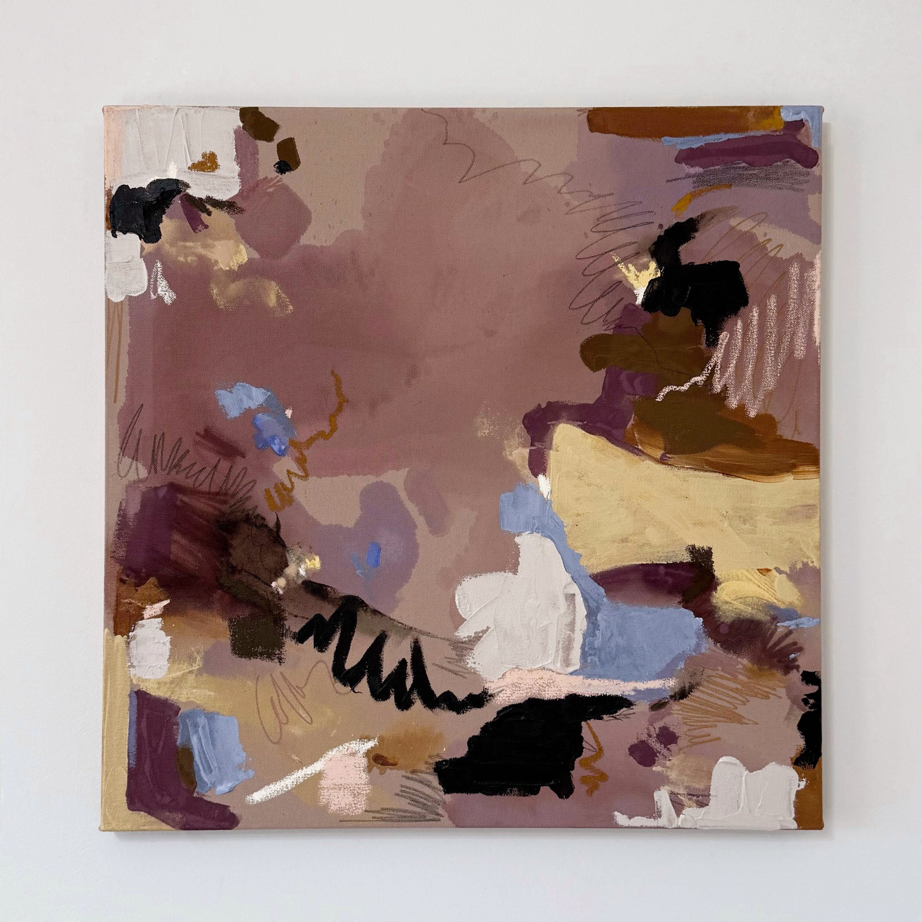 Time Traveler 24" x 24"– Acrylic and mixed media abstract painting on canvas