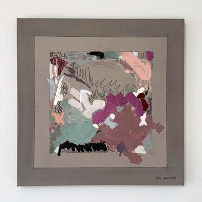 Spatial Awareness 24" x 24" – Acrylic and mixed media abstract painting on canvas