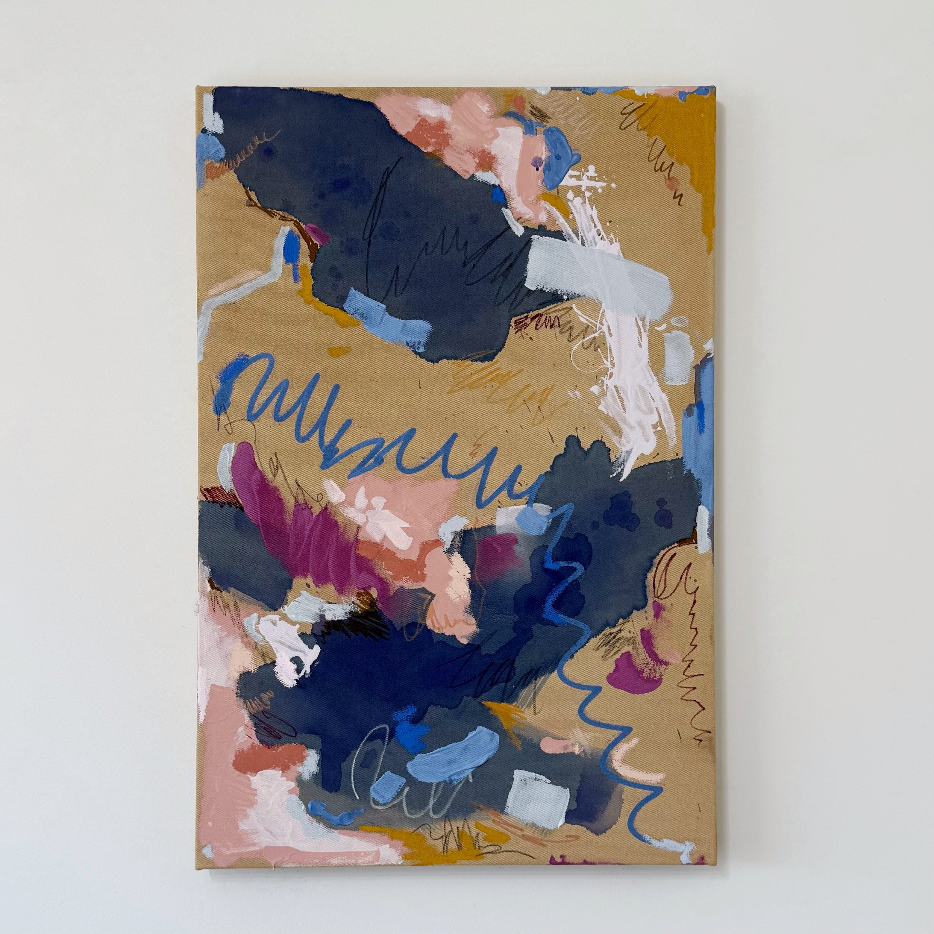 What Has Been 20" x 30" – Acrylic and mixed media abstract painting on canvas