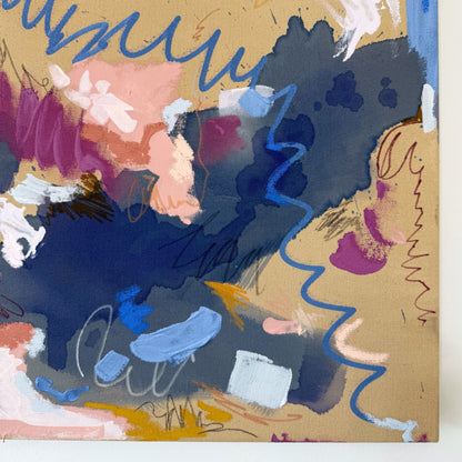 What Has Been 20" x 30" – Acrylic and mixed media abstract painting on canvas