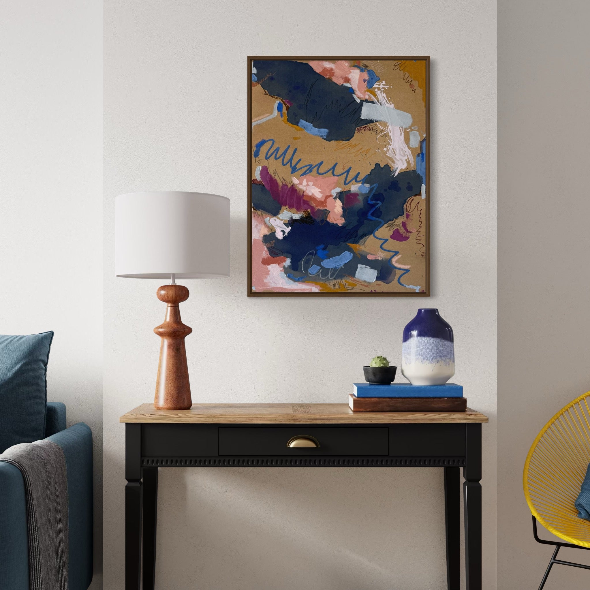 What Has Been 20" x 30" – Acrylic and mixed media abstract painting on canvas