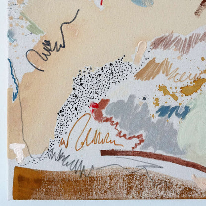 Low Sky – 24" x 30" – Acrylic and mixed media abstract painting on canvas