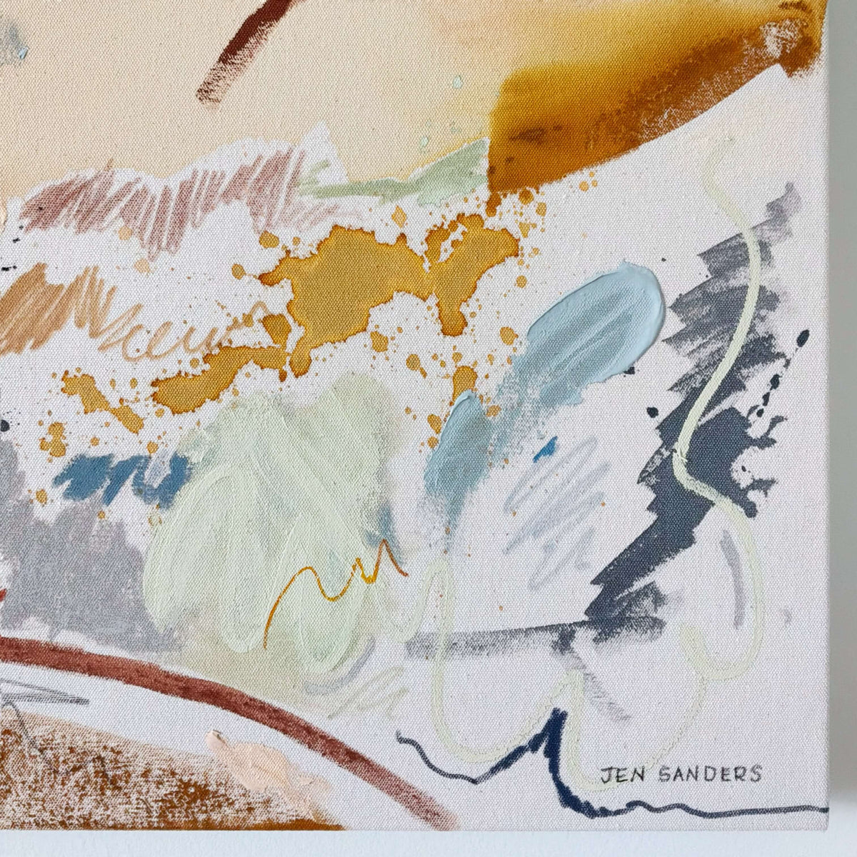 Low Sky – 24" x 30" – Acrylic and mixed media abstract painting on canvas