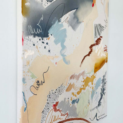 Low Sky – 24" x 30" – Acrylic and mixed media abstract painting on canvas