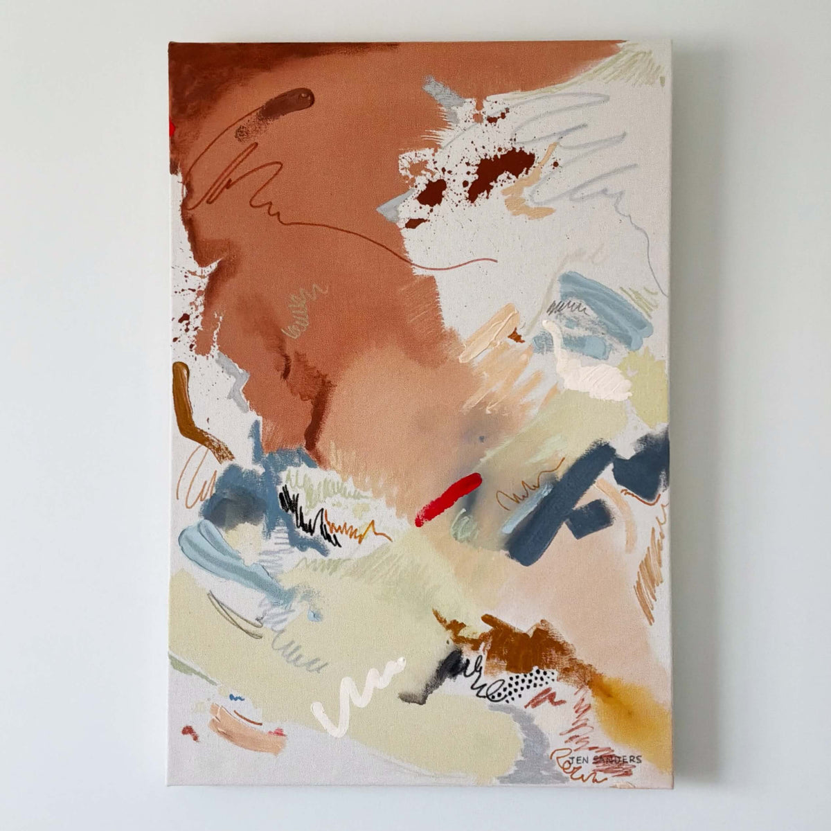 Groundwork – 20" x 30" – Acrylic and mixed media abstract painting on canvas