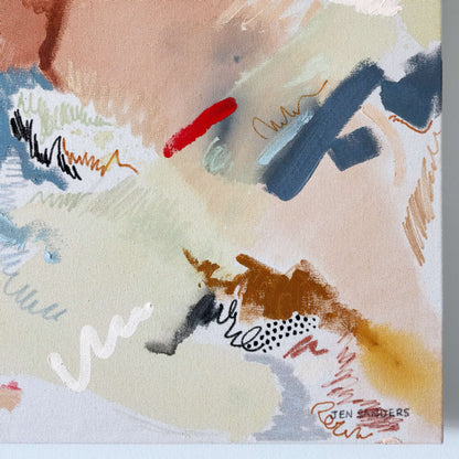 Groundwork – 20" x 30" – Acrylic and mixed media abstract painting on canvas