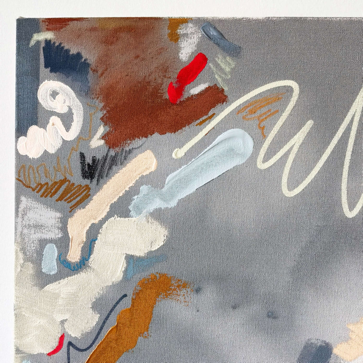 Tethered – 24" x 24" – Acrylic and mixed media abstract painting on canvas