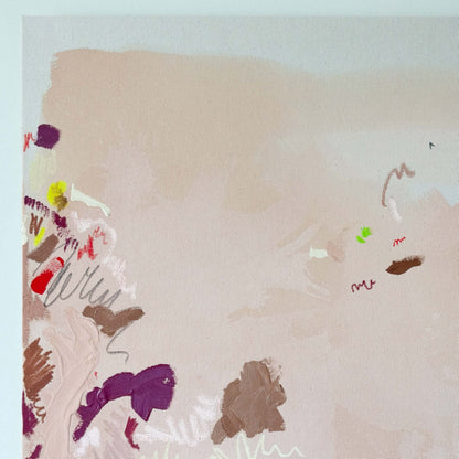 Illegible 24" x 30" – Acrylic and mixed media abstract painting on canvas