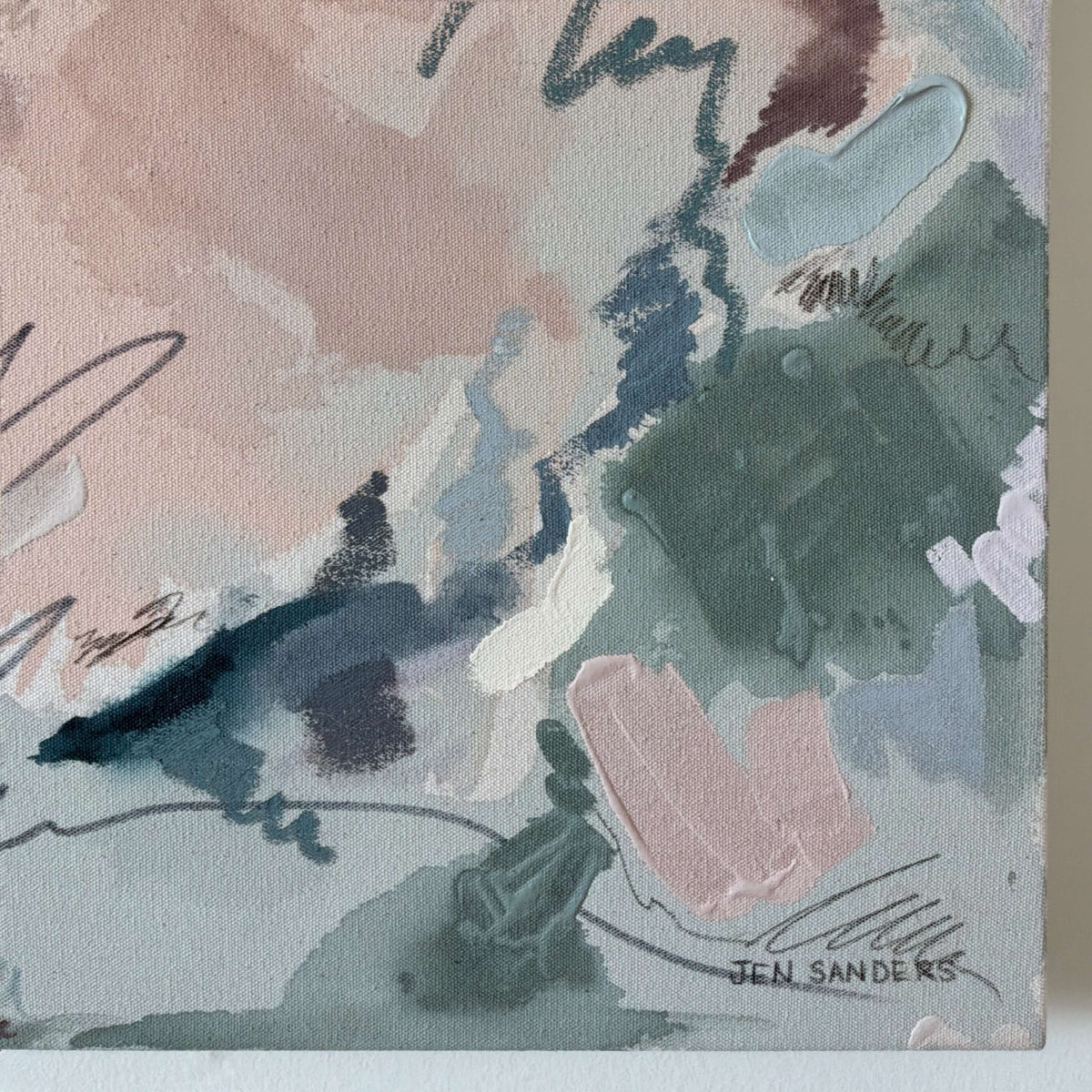 Sage Advice – 16" x 20" – Acrylic and mixed media abstract painting on canvas