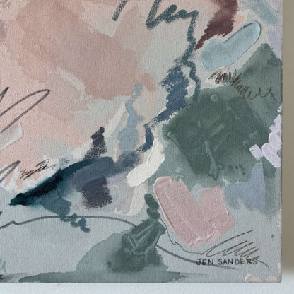 Sage Advice – 16" x 20" – Acrylic and mixed media abstract painting on canvas