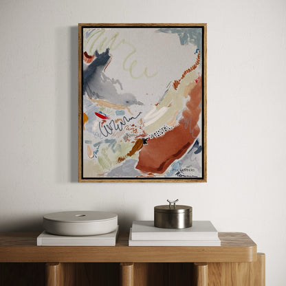 Drifting Off – 16" x 20" – Acrylic and mixed media abstract painting on canvas