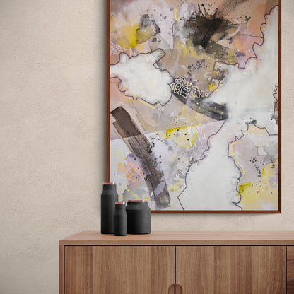 Don't forget to breathe (30" x 40")  - #3 of 3 - Acrylic and mixed media on canvas